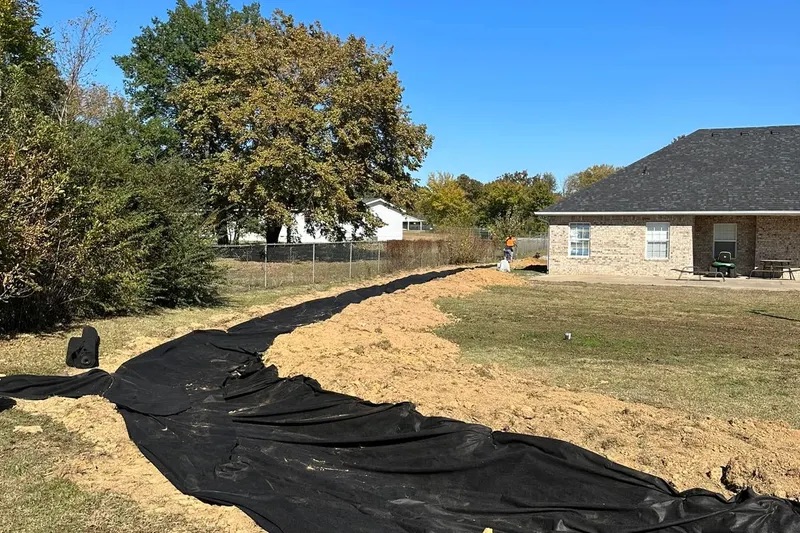 French drain and drainage correction