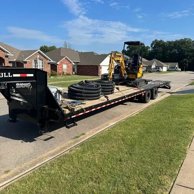 Culvert pipe delivery and utility work